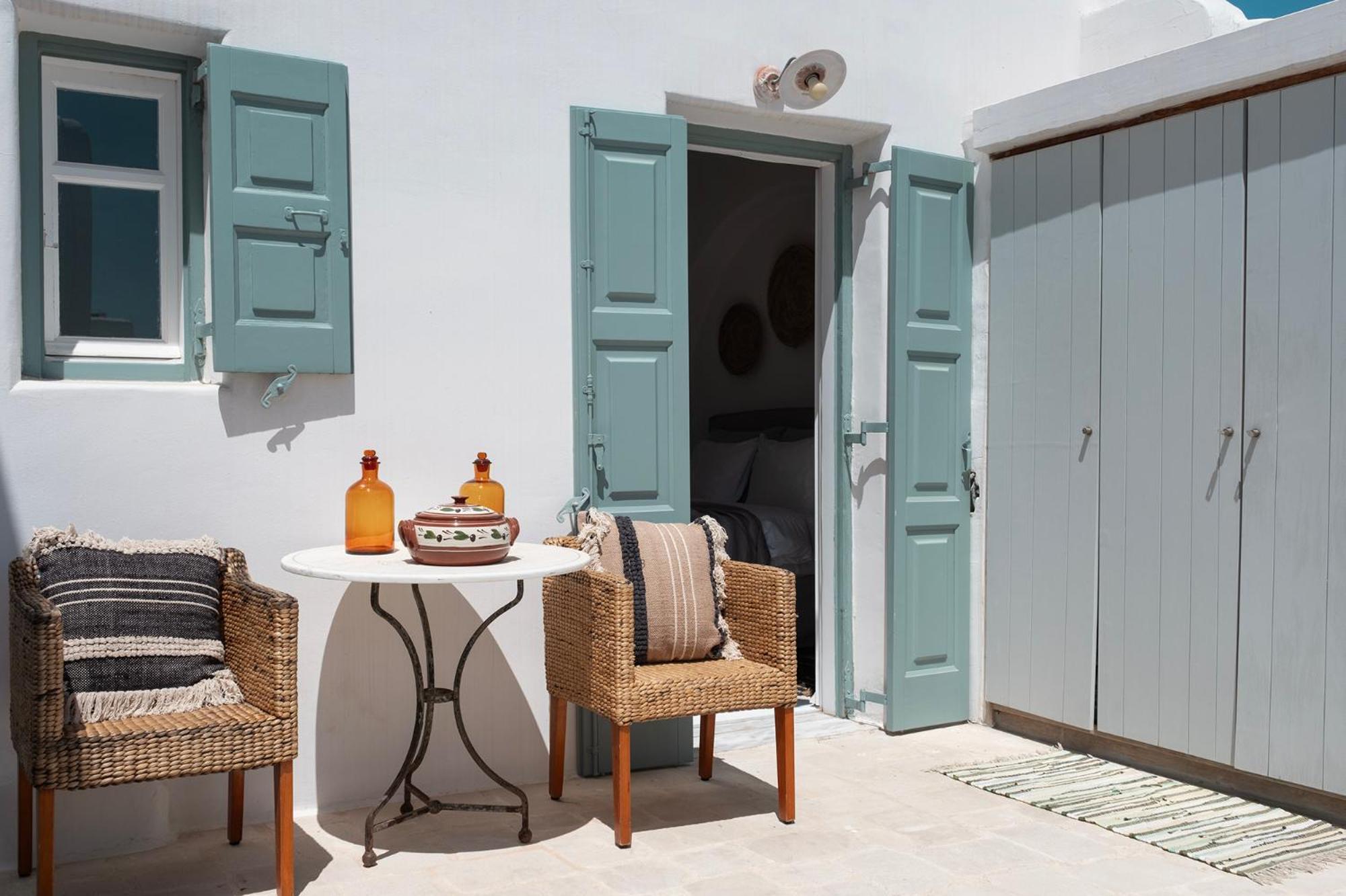 Mykonian Style W Shared Pool Houses & Nighttime Security Guard Ornos  Exterior foto