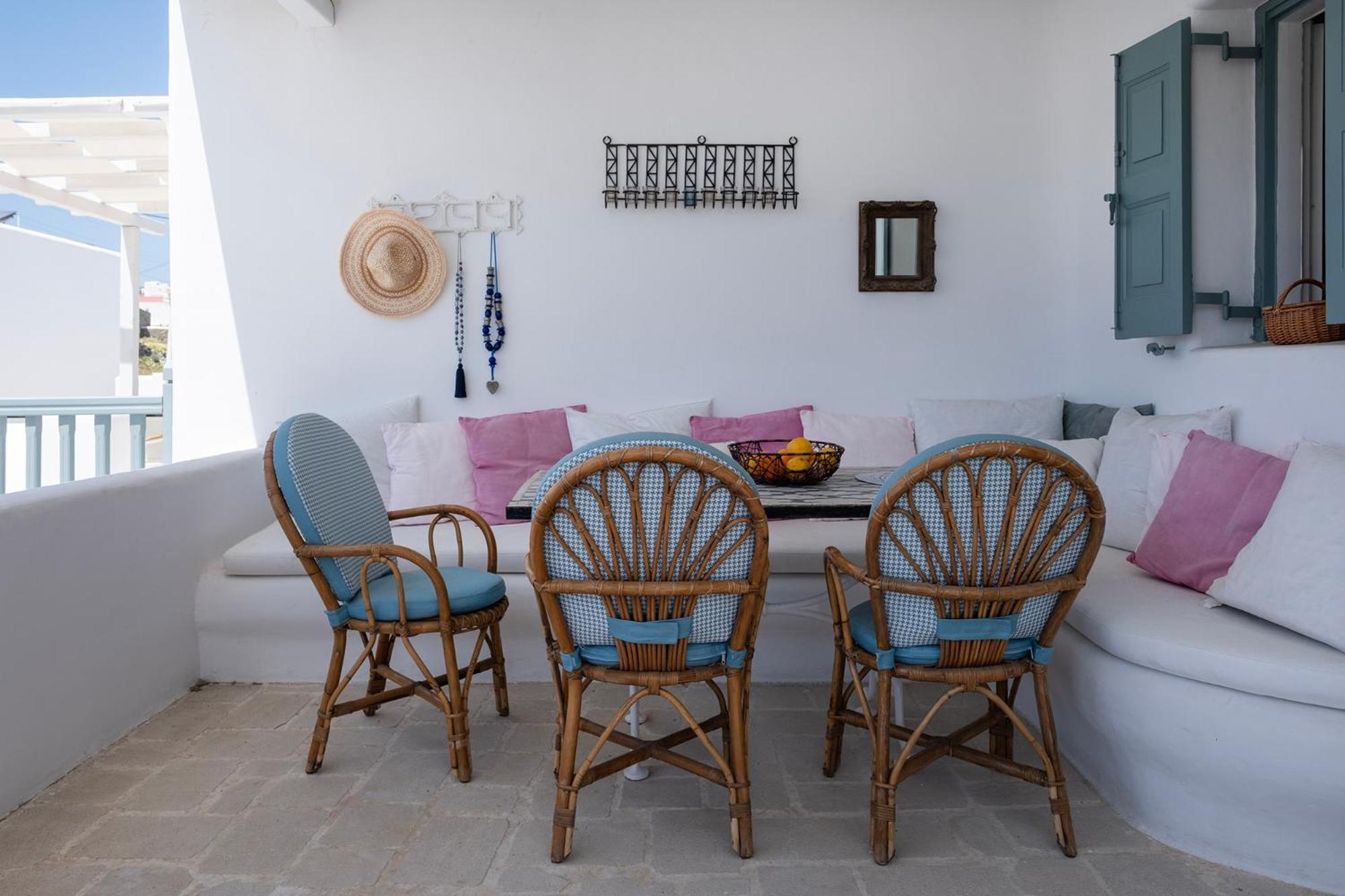 Mykonian Style W Shared Pool Houses & Nighttime Security Guard Ornos  Exterior foto